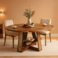 Walnut Extendable Round Dining Table Support Structure