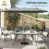 13Foot Double Sided Outdoor Market Umbrella Smoky Gray
