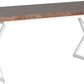 Farmhouse Dining Table For 6, 70.8 Inch Wood Table Two Tone