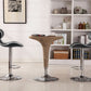 Masaccio Grey Leatherette Airlift Swivel Barstool Set of 2