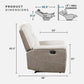 Two Tone Beige Chenille Upholstered Reclining Sofa