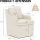 Beige Upholstered Dining Chairs With Silent Casters