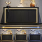 63Inch Black Sideboard Buffet Cabinet With PowerOutlets