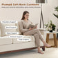 Beige ThreeSeater Upholstered Sofa With Nailhead Trim-4