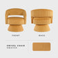 360Degree Swivel Accent Chair Corduroy Yellow Office