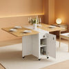 Foldable Dining Table Forty Seven Inch Wheels Durable