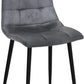 Grey Velvet Dining Chairs Set Of 4 With Metal Legs