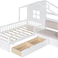 White Kids Twin Montessori Platform Bed Frame Collection