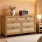 FiftySevenInch Boho Dresser Reclaimed CaramelOak Finish