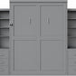 Gray Queen Murphy Wall Bed With Multifunctional Storage-2
