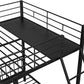 Black Metal Triple Bunk Bed With Drawers Full Over Twin Bunk Beds