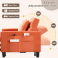 Three In One Velvet Orange Convertible Sleeper Chair