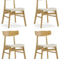 Cream Upholstered Dining Chairs Four Pack Collection