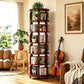 Contemporary Decorative Six Tier Walnut Bookcase