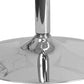 31.5 Inch Tempered Glass-Glass Dining Table Chromed Base