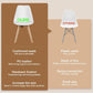 Set Of Four White Contemporary PU Leather Dining Chairs