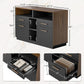 71 Inches Electric Standing Desk Lockable Cabinets