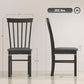 Solid Rubber Wood Dining Chairs Sets Of 4 Black Upholstered