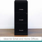 Cooper 3-Drawer Letter File Cabinet Black for Office