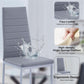 Gray Faux Leather Dining Chairs With Durable Metal Frame