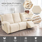 Beige Waterproof Recliner Sofa Cover Featuring Pockets