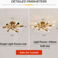 Gold Sputnik Chandelier Semi Flush Mount Ceiling Light