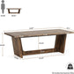 71 Inch Brown Executive Wood Computer Desk For Home Office