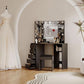 Corner Vanity Desk Black Illuminated Mirror Lights
