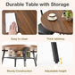 Round Dining Table Set For Four Walnut Wood Finish Metal
