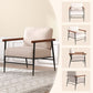 Mid Century Contemporary Accent Chair Linen Upholstery