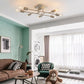Brushed Nickel 8Light Semi Flush Ceiling Chandelier