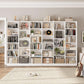 Triple Wide White Bookshelf 6 Tier 74 Inch Tall Unit-3