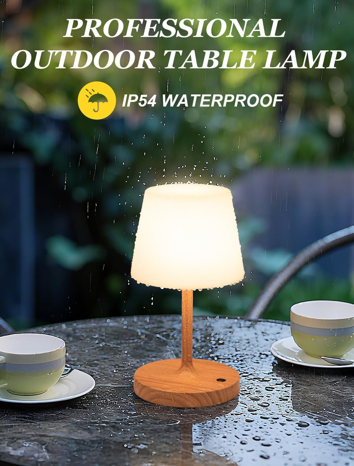 Cordless Rechargeable Outdoor Shower Lamp IP54 Waterproof