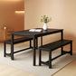 Rectangular Dining Table And Chairs Set Four Modern Wood