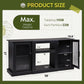 Retro TV Stand For 65 Inch TV With Storage And Open Shelves Black