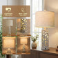 22 Inch Farmhouse Bedside Lamps with USB Night Light Set of 2
