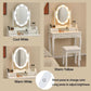 White Premium Makeup Vanity Table Illuminated Mirror