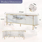 White 70 Inch TV Stand ModernLuxury Entertainment Center