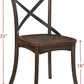 High Quality XBack Dining Chairs Two Dark Oak Finish