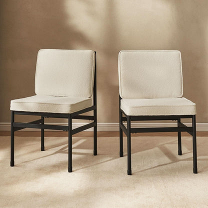 Black Dining Chairs With Removable Cushion Covers Set Of 2