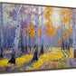 Birch Forest Canvas Wall Art Living Room 58x29 Framed