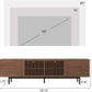 Solid Wood TV Stand For 70 To 75 Inch TV With Walnut Veneer