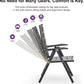 Grey 9 Piece Outdoor Patio Dining Set With 8 Folding Chairs And Aluminum Table