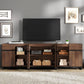 Brown 3 In 1 TV Stand For 100 Inch TV Adjustable Shelves Metal Base