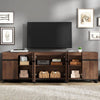 Brown 3 In 1 TV Stand For 100 Inch TV Adjustable Shelves Metal Base
