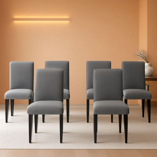Set of 6 Mid Century Modern Upholstered Dining Chairs