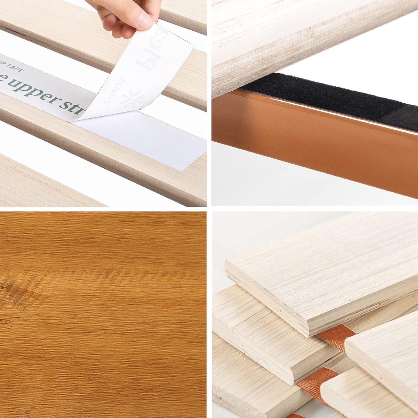 Premium Twelveinch Wood Platform Bed Slats Full Size
