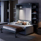 Murphy Bed Queen Size Grey Upholstery Sofa-3