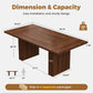 78Inch Walnut Rectangular Dining Table Waterproof Finish