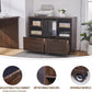 Brown 39-Inch Farmhouse Rolling File Cabinet Storage